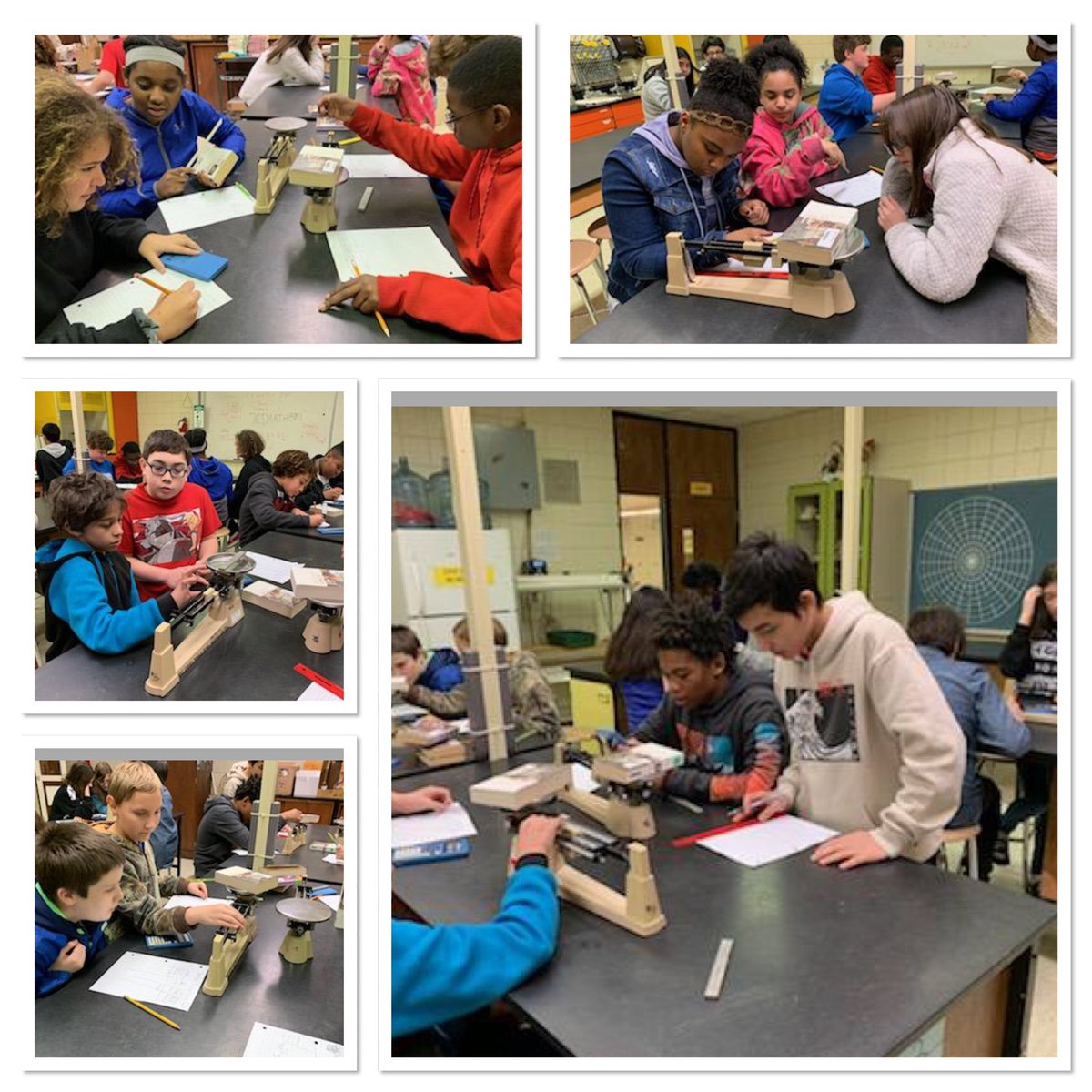 Ms. Lundy’s 6th grade Science classes calculating density #ThisIsWCMS #ScienceRocks