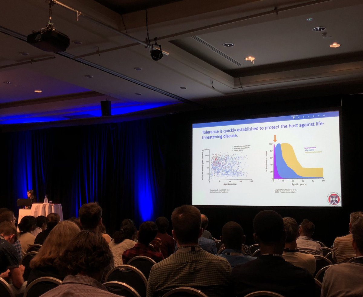 A PhD candidate from Uni of Edinburgh, Diana Carolina Muñoz Sandoval talking about the phenomenon of host tolerance developing in clinical malaria upon multiple infections. We often focus more on host resistance vs host tolerance so this is interesting! #MAM2020