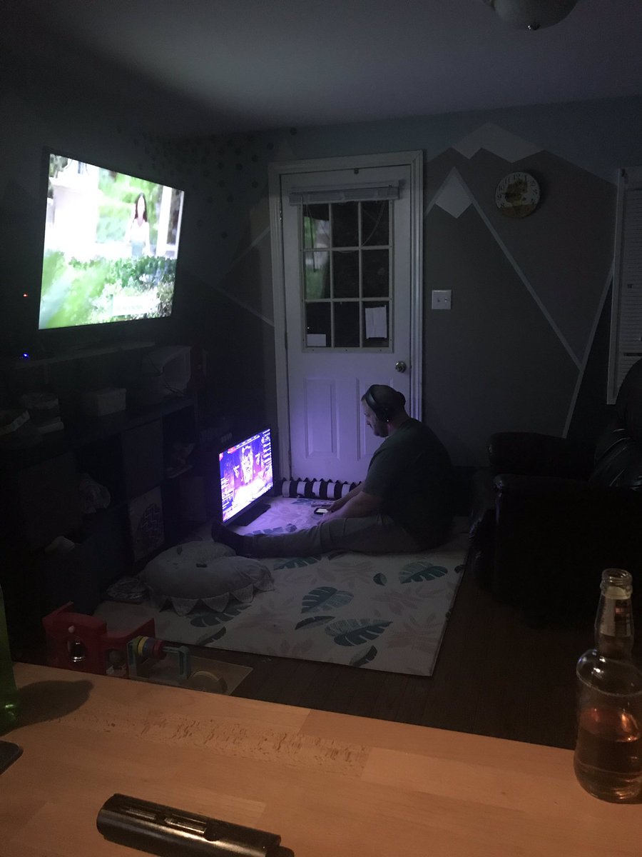 monlaurkel's tweet photo. When your wife needs the big TV for #TheBachelor https://t.co/JcHrGLc8ux