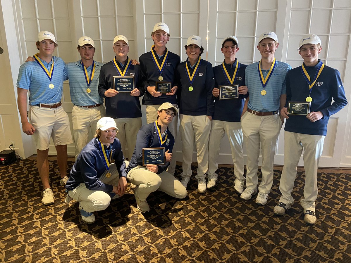 jesuitgolf's tweet photo. Congrats to the Jesuit Varsity and JV Teams for winning the Jesuit DIT at Brookhaven CC! https://t.co/Wea2r6kB5R
