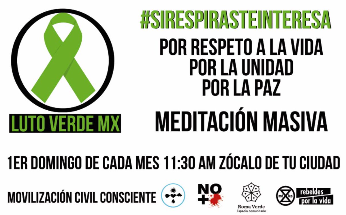 #sirespirasteinteresa <a href="/lutoverde/">lutoverdeMX</a> por #Mexico #Paz a #meditar Rt 🙏💚
<a href="/ARuizSoto/">Alfonso Ruiz Soto®</a> <a href="/unep_espanol/">Programa ONU Medio Ambiente</a> <a href="/EcoWatch/">EcoWatch</a> <a href="/ecologiaverde/">EcologíaVerde</a> <a href="/ChumelTorres/">Chumel Torres</a> <a href="/vampipe/">vampipe ⍨</a>  <a href="/Cuauhtemoc_1521/">Tlatoani_Cuauhtemoc</a> <a href="/yolandandrade/">Yolanda Andrade</a> <a href="/mijisoficial/">El MIJIS</a> <a href="/SinEmbargoMX/">SinEmbargo</a> <a href="/Pajaropolitico/">Animal Político</a> <a href="/jesusardgz/">Jesusa Rodríguez</a> <a href="/arnemx/">Arne aus den Ruthen</a> <a href="/TapiaFernanda/">Fernanda Tapia‏</a> <a href="/natszendro/">Szendrő</a> <a href="/genarolozano/">Genaro Lozano 🌈</a>
