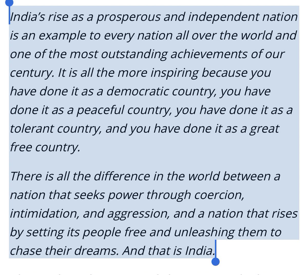 sunandavashisht's tweet photo. Another brilliant piece in the speech that really stood out was this https://t.co/MpXOvdskn1