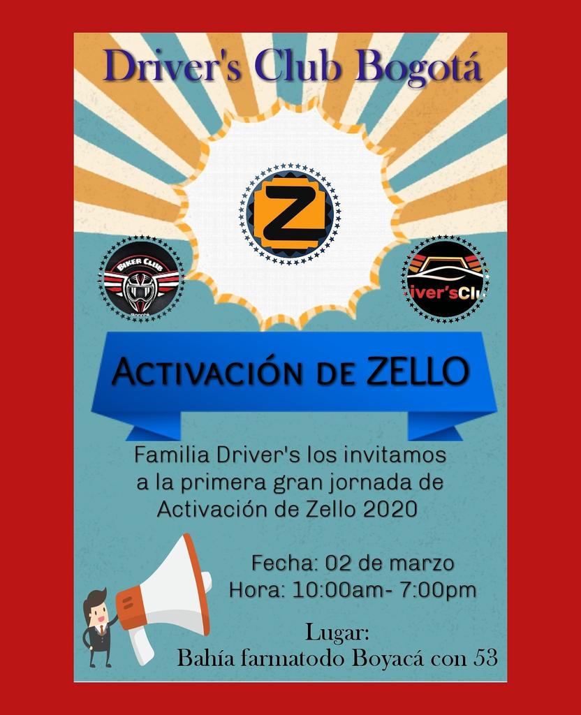 BogotaDrivers's tweet photo. Los esperamos a la gran y tan esperada jornada de ACTIVACIÓN DE ZELLO https://t.co/3GSxKOCDNx