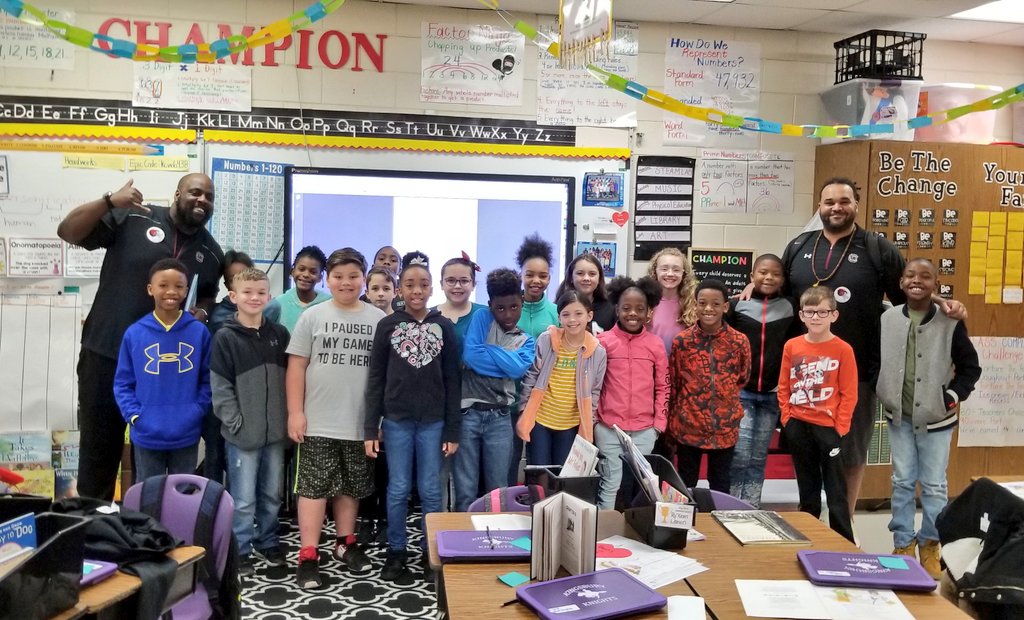 MisterV2021's tweet photo. It was a pleasure to have @CoachPTweets and @reMovethechains spend some time around our school and stop by to converse with the Champs! I appreciate the words of wisdom/empowerment today #ChampLife4 #MrVsChamps #SumterStrong #ReadLikeAChamp #JustAChicken #GameCocks #MaleEducator https://t.co/S1oAJfen54