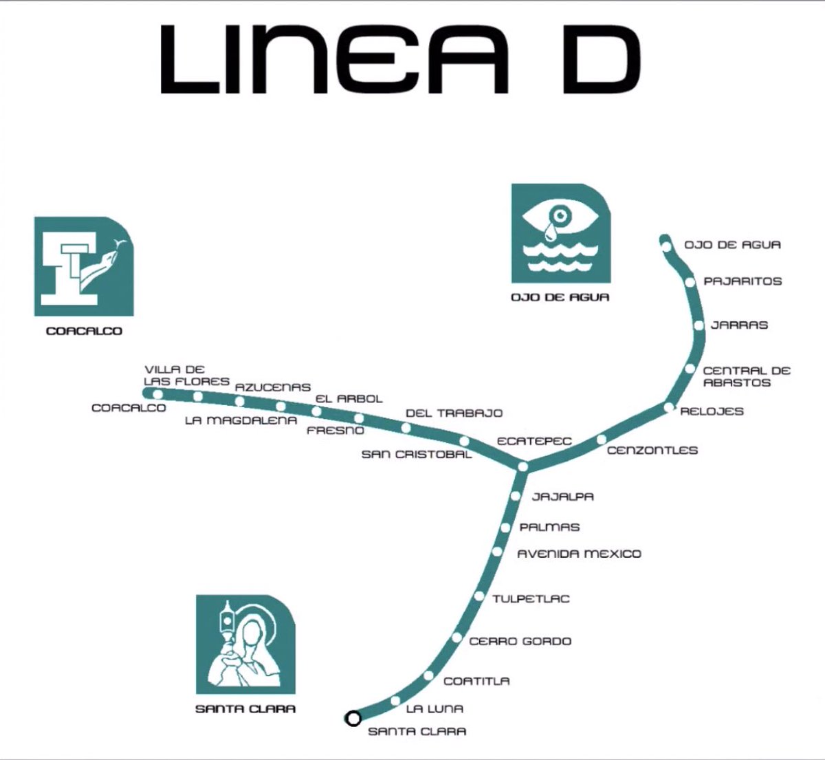 Osvaldo González on X: "Linea D: Santa Clara - Coacalco - Ojo de Agua https://t.co/5QgXzaWRlW" / X