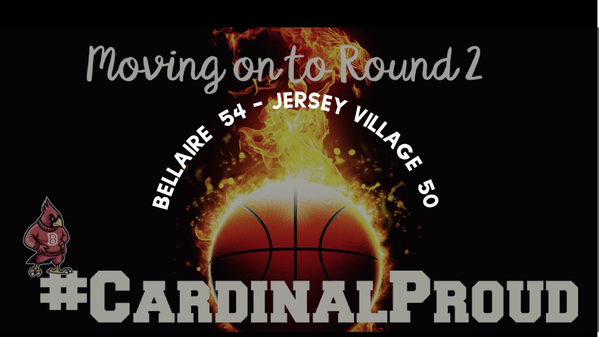 It took a comeback for our Cardinal to come away with the 1st round victory over <a href="/JerseyVillageHS/">Jersey Village HS</a> tonight. Crazy exciting down to the wire 54-50. On to Round Two. #CardinalProud