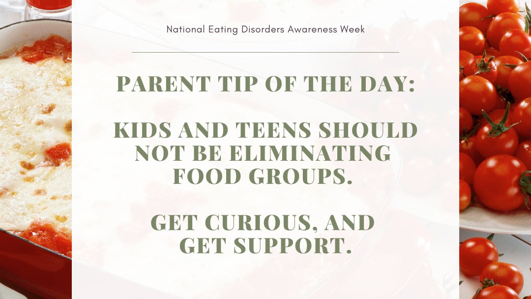 For National Eating Disorders Awareness Week, I'll be sharing a tip for parents each day. Here is #1 in a more visual form: 
#nationaleatingdisordersawarenessweek 
#parents 
#parentingwithoutdietculture