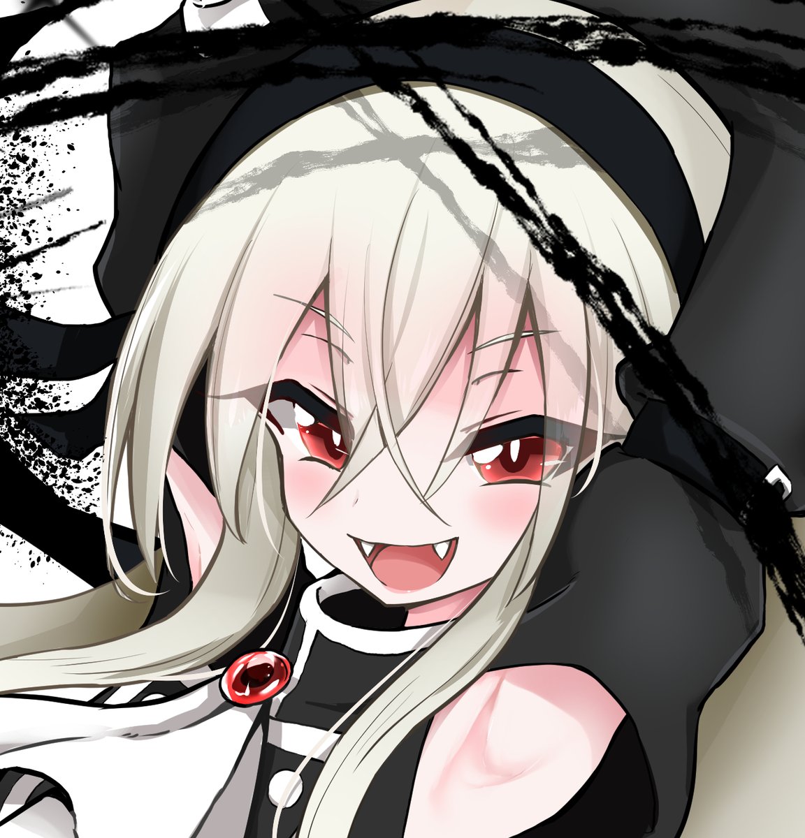 「この前のコミティアで出した本のオリジナル吸血鬼ちゃん 」|からしとのイラスト