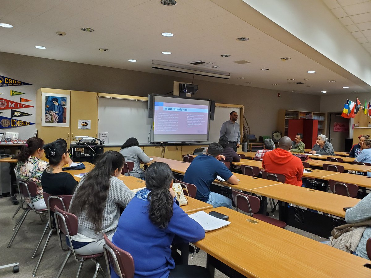 AlvordAdultEd's tweet photo. Resume workshop is underway with #AdelanteCareerConsulting @AlvordUnified @AlvordCCR https://t.co/mLApAmfEGu