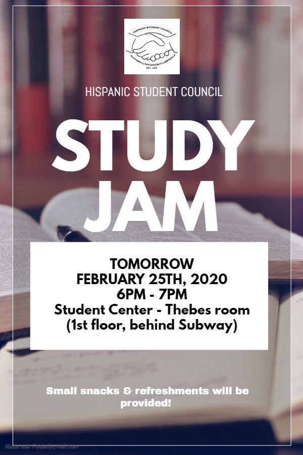 HSC_SIU's tweet photo. Midterms are right around the corner! Come study with HSC TOMORROW!🤓📚 https://t.co/AqYKffawQo