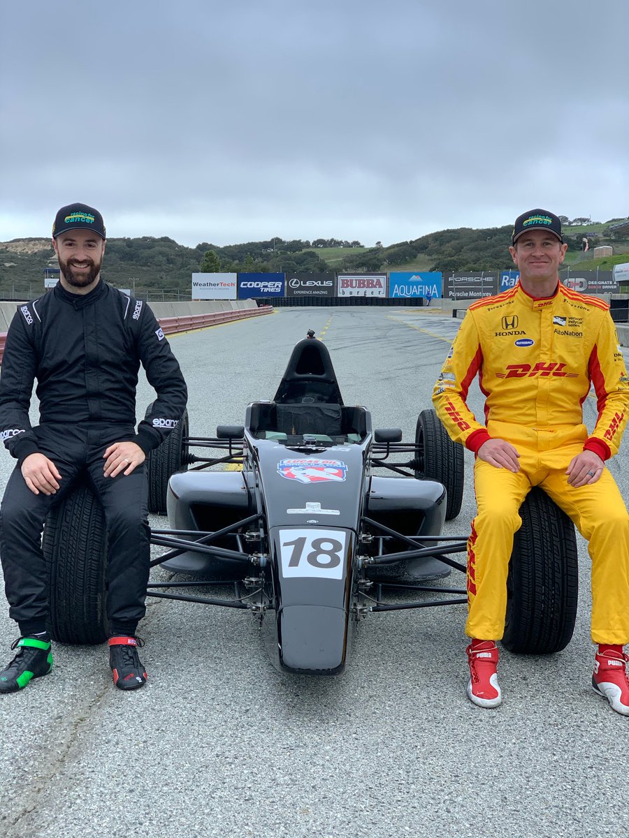 RacingForCancer's tweet photo. HUGE thanks to @RyanHunterReay &amp; @Hinchtown, @IndyCar stars &amp; once again @FollowAndretti teammates cohosting our 5th annual Race to Beat Cancer event at @WeatherTechRcwy in Monterey, CA. @LucasRaceSchool, the best in the business, ran a fun and flawless school for our supporters https://t.co/cBEHYzROib