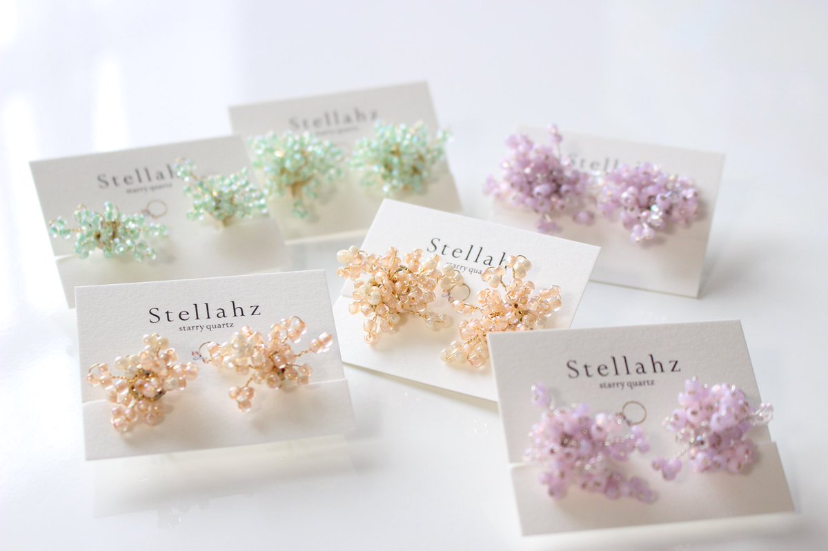 Stellahz ガラスの花束 接着剤を使わないワイヤーワークのアクセサリーを製作しています コンセプトは ガラスの花束を すべての女の子に Lupopo Cafe いつも素敵な企画ありがとうございます ハンドメイドアクセサリー ワイヤーワーク ワイヤー