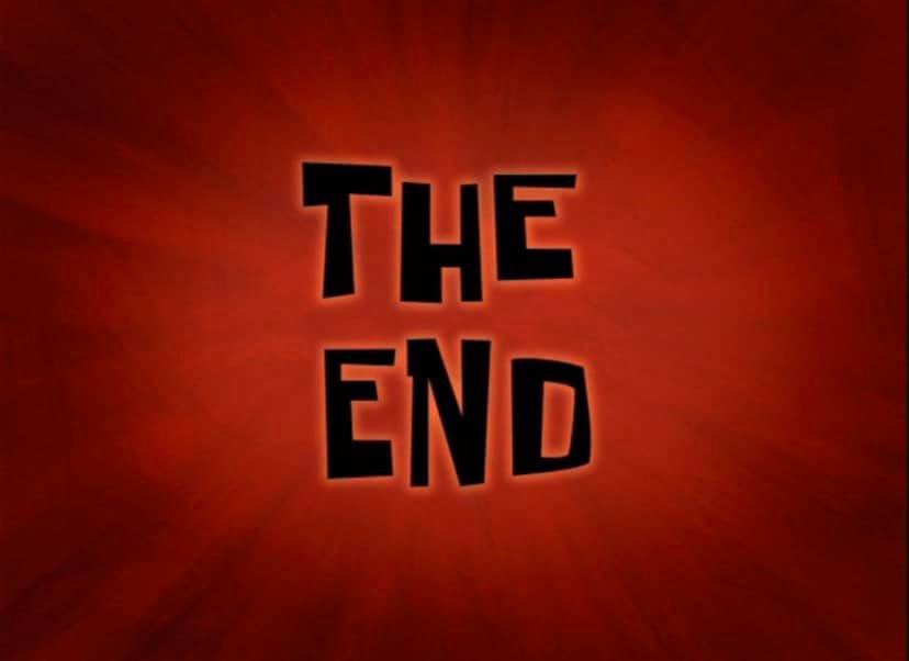 Votv the end. The end. The end Мем. The end губка Боб. Аватарка в стиле the end.