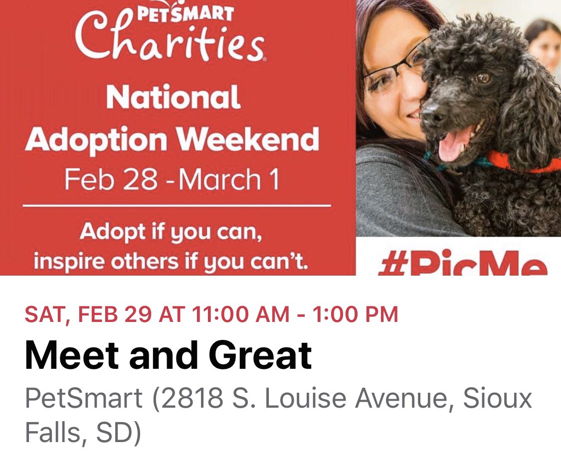 AlmostHomeSD's tweet photo. ***Save The Date- Leap Year day!!!***

Take advantage of the extra day this year and join us at our meet n greet, this Saturday  February 29th! 🐶 See some of our adoptioanle animals at PetSmart! 

Check out our event on Facebook!! https://t.co/QmFrpFbhjr