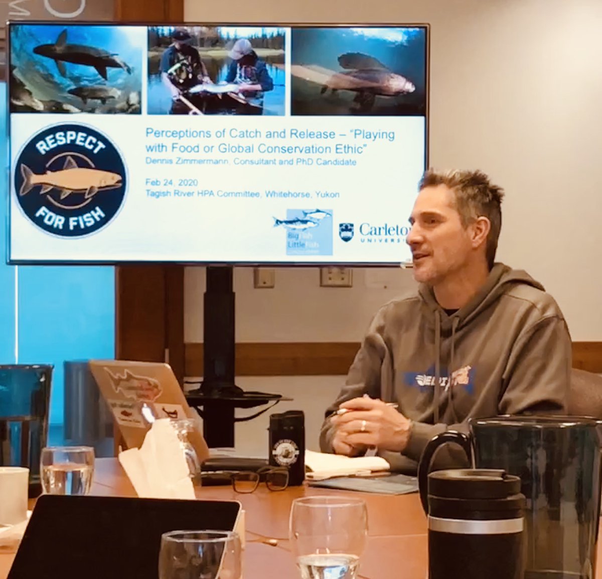 fishonyukon's tweet photo. It’s been a busy few weeks for the #respectforfish presentation circuit. Last week ⁦@YFWMB, ⁦@yukonfwet⁩, this week Tagish River HPA and early March ⁦@yukonfga⁩. New conversations about #yukonfish and #yukonfisheries #catchandrelease ⁦@KeepFishWet⁩ #fecpl https://t.co/A7ZJDhL2AJ