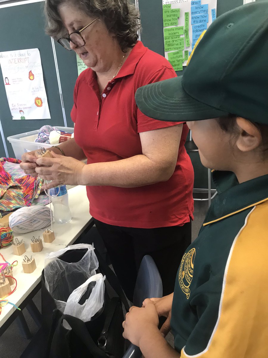 Thank you <a href="/cazna36/">Susan Fakes</a> for volunteering your time. Retired teacher, Susan comes into school every Monday lunch to teach students learn how to knit! #knittingclub #lunchtimeclubs #thisisblairmount @Clapturn @BlairmountPS
