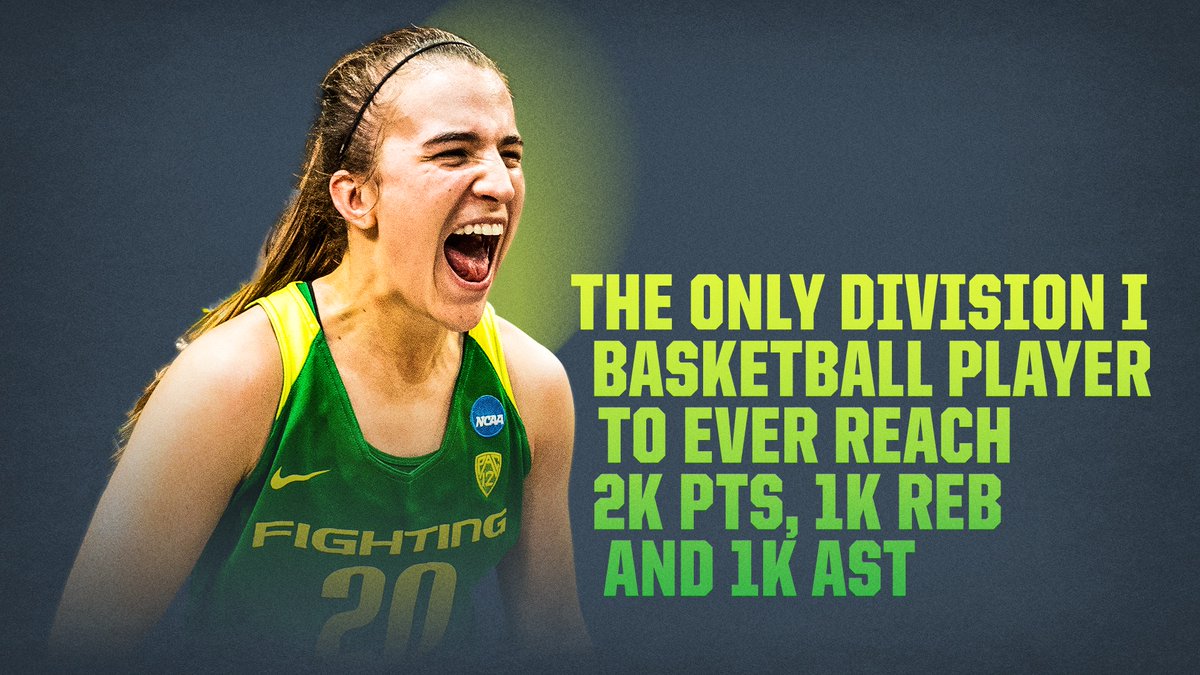 Un. Real. 😳 

<a href="/sabrina_i20/">Sabrina Ionescu</a> is the 1st player (male or female) to put up these numbers.