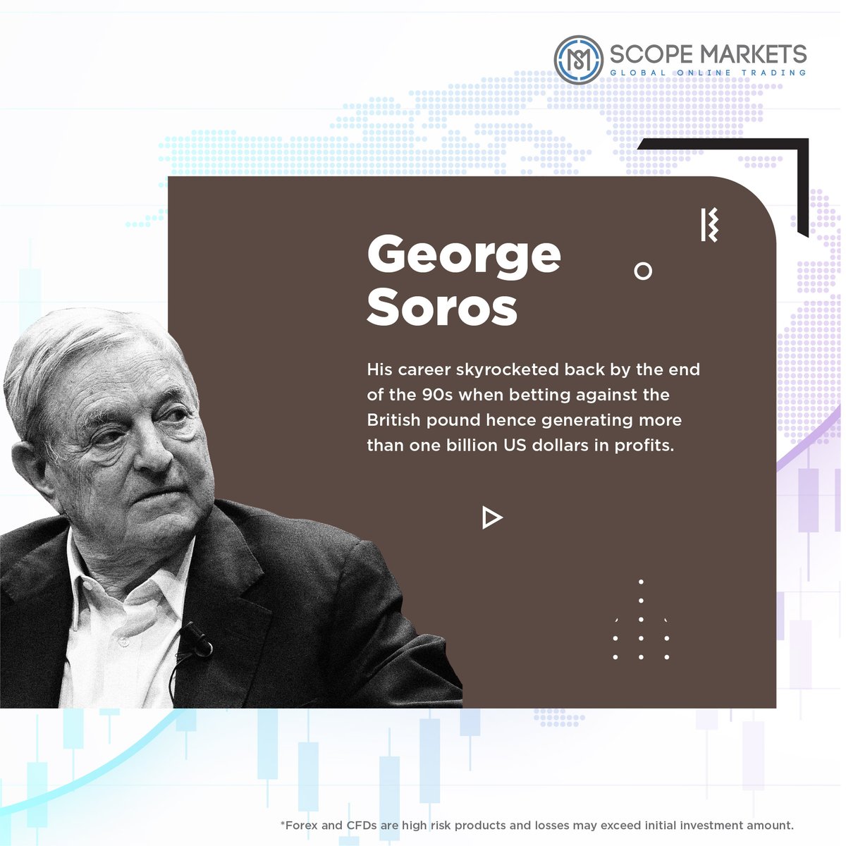 ScopeMarketsKE's tweet photo. The man who broke the Bank of England, probably the most influential human being with a net worth of $8 billion. George Soros' trades were done over a long period of time, leading to him generating stable income that has lasted years. #FamousTraders #ScopeMarketsKe https://t.co/KNHJf4yTzK