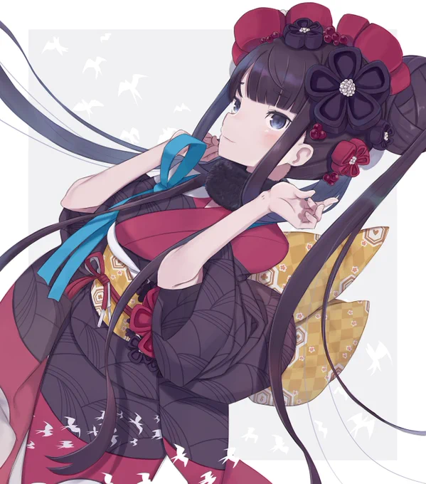 お栄ちゃんの着物を着てみたユゥユゥ? 