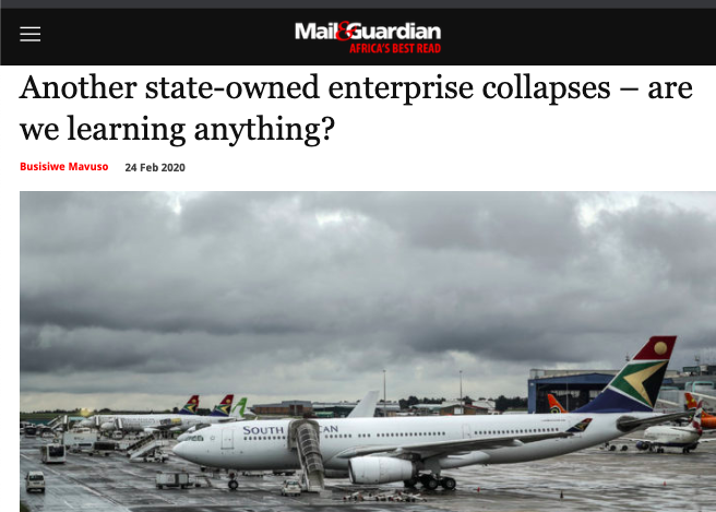 black_sash's tweet image. Another state-owned enterprise collapses – are we learning anything? mg.co.za/analysis/2020-… via @mailandguardian #SAExpress

"It’s because the enterprise has been viewed through rose-tinted glasses that these jobs are actually under even greater threat today than ever before."