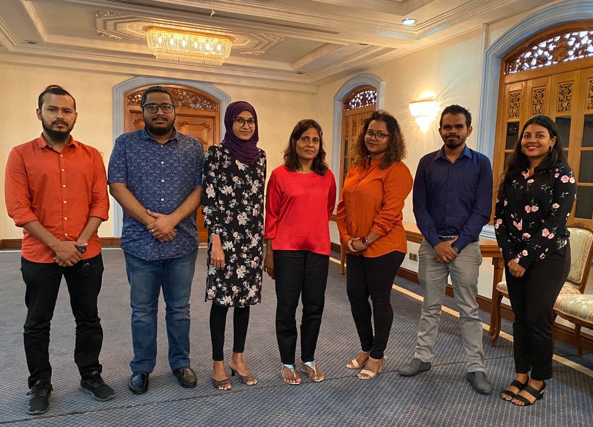 VocMaldives's tweet photo. VOC is delighted to have met with First Lady Fazna Ahmed @presidencymv. We presented a brief overview of our efforts regarding advocacy efforts for children. We Thank @thadhs, for your support in giving a voice to our children. https://t.co/M3DQPPDmZY
