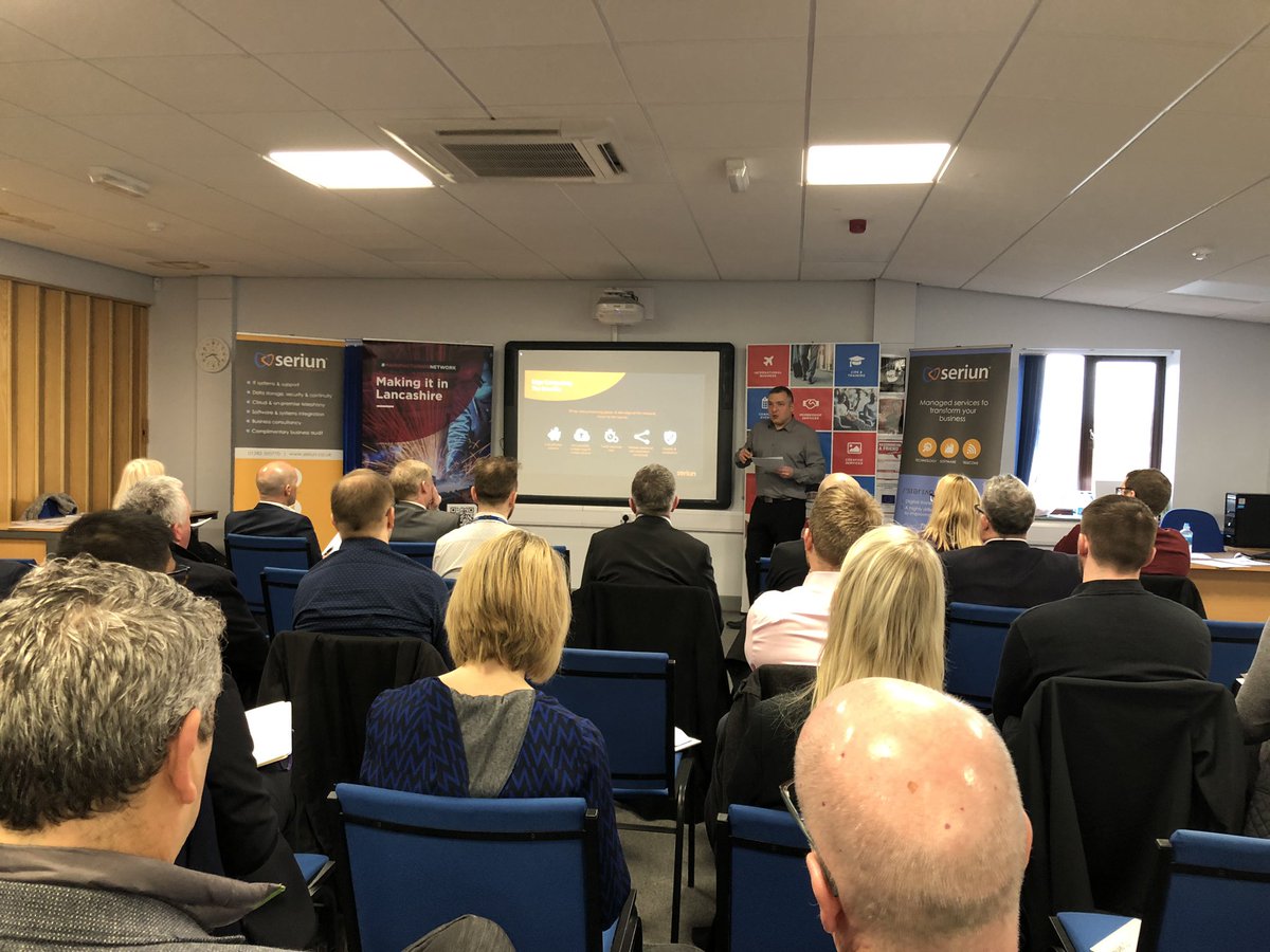 PMM_NeilWelsh's tweet photo. Listening to @Seriun talking about #EdgeComputing at the @training2000 @elancschamber Making it in Lancashire #ManufacturingNetwork whilst looking forward to hearing from @pmm_acc and our R&D #TaxGuru https://t.co/Jz6e9fzXMV