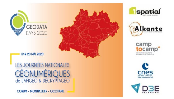 #GeoDataDays - Ils sont sponsors Argent des GéoDataDays 2020 : merci <a href="/1Spatialfr/">1Spatial FR</a> <a href="/Alkante35/">Alkante</a> @camptocamp <a href="/CNES/">CNES</a> et <a href="/d3egps/">D3E Geospatial</a> ! Venez les retrouver les 19 et 20 mai, au Corum, à Montpellier ! En savoir plus : 
👉lnkd.in/dv_spMz