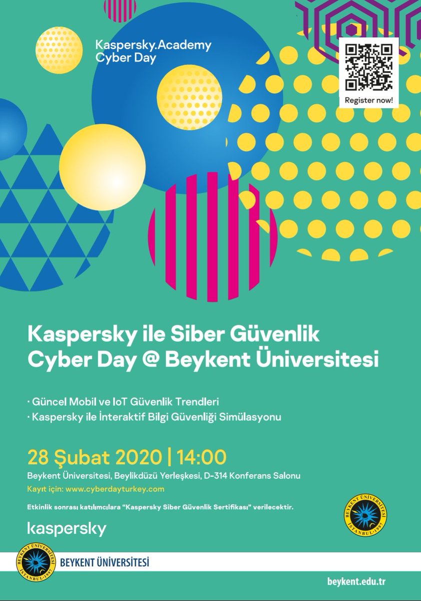 Siber güvenlik alanında dünyanın önde gelen şirketlerinden biri olan <a href="/KasperskyTR/">Kaspersky Türkiye</a> ile, artan dijital tehditlere dikkat çekmek ve bu alanda farkındalığı arttırmak üzere, Kaspersky Cyber Day etkinliğimize tüm üniversite öğrencileri davetledir. Kayıt linki bio'da 😌🤙🏻