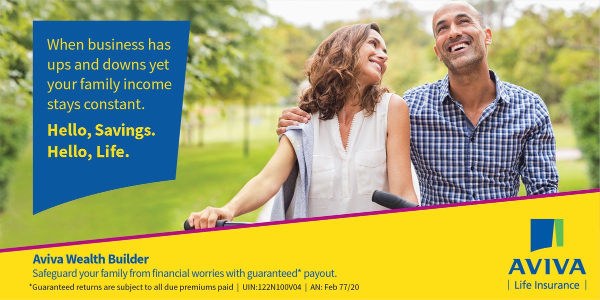 AvivaIndia's tweet photo. Secure your family from the financial ups and downs in your business with a traditional life insurance plan under MWPA which provides guaranteed* payout. T&C Apply
#HelloLife #HelloAviva #SavingsPlans
Know more: https://t.co/L6iTgcLbNd https://t.co/T4JUNICaet