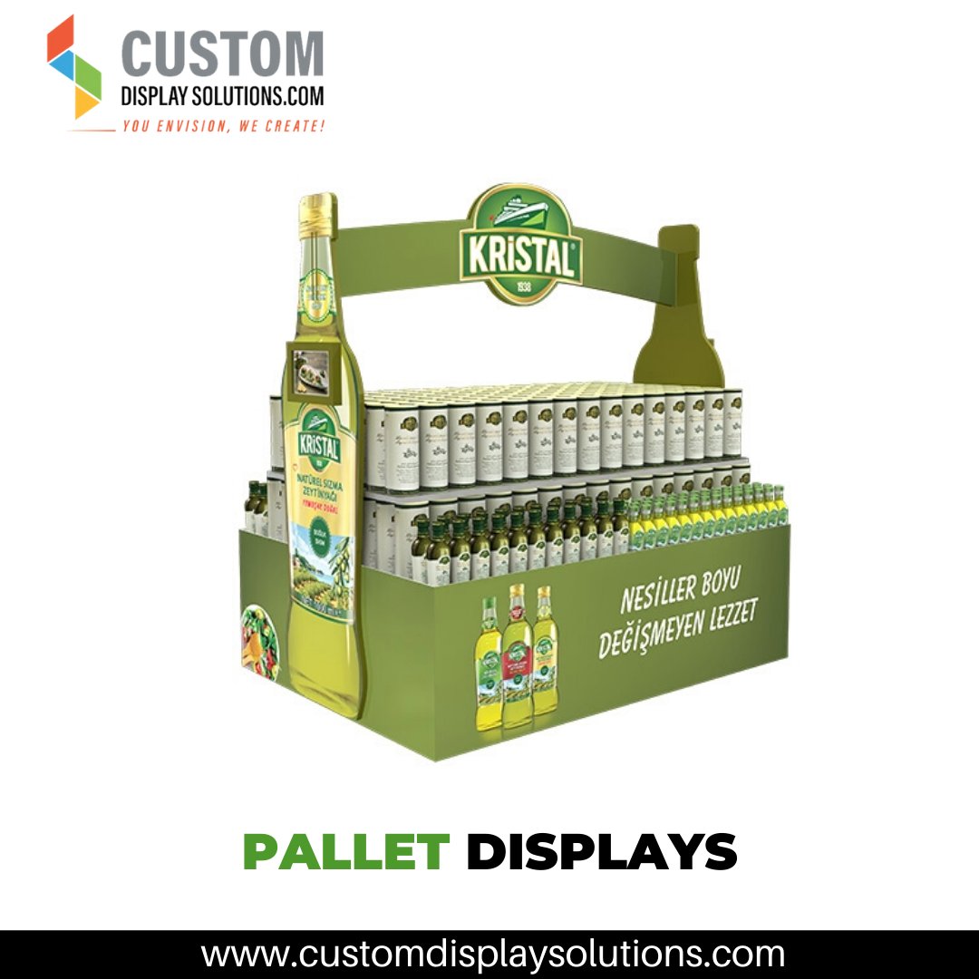 display_custom's tweet image. Market your brand by exhibiting your products through #palletdisplays. At #CustomDisplaySolutions, find a customized display for yourself. Visit  bit.ly/2HPTeZV &amp;amp; order now before it's too late.
#DisplaySolutions #PalletDisplayStands #FoodRetailDisplay #CustomDisplays
