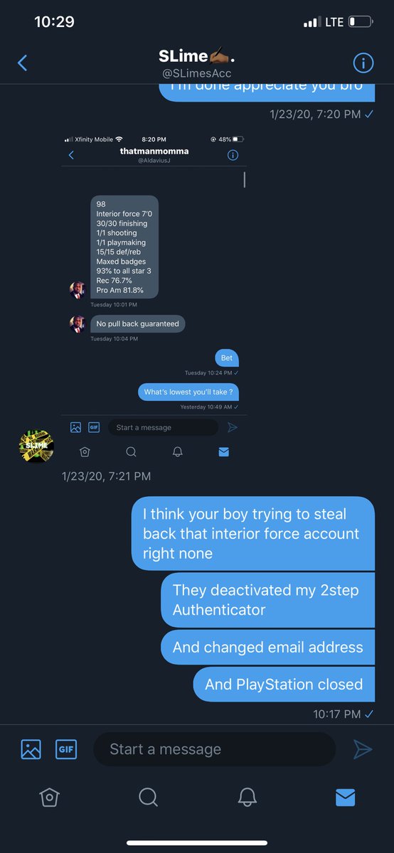 datboiDIP's tweet photo. @AldaviusJ is scamming out here. He had @SLimesAcc sell the acct for him and snatched it back not even a month later I learned a valuable lesson tonight it don’t matter who selling or who middleman they can always snatch that shit back and you look stupid out here. @scampolice2k https://t.co/GBTDh7PXrx