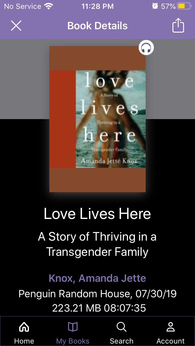 FINALLY MY LIBRARY HAS IT!! I AM OVER THE MOON EXCITED!! I have literally waited so long! #LoveLivesHere X Amanda Jette Knox @MavenOfMayhem at @BramptonLibrary via @cloudlibrary 🏳️‍🌈 🎧 #TransStories ♥️