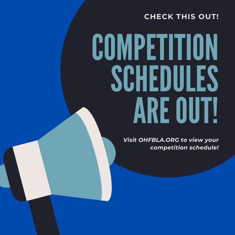 Competition Schedules are LIVE! Click the link below to access them! #OHFBLA2020

ow.ly/w5CO50yuZPY