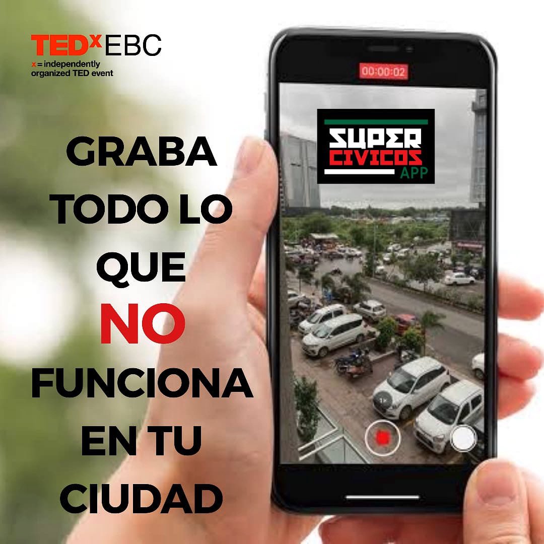 TEDxEBC's tweet photo. Únete a la red de reporteros que buscan transformar nuestras ciudades: Súper Cívicos App 🙌🏻🔝 

La app que te permite realizar denuncias en vivo desde tu celular.
!No tengas miedo de describir lo que estás viendo! Detengamos la impunidad y #SeamosAgentesDeCambio https://t.co/XenWVVzaNk
