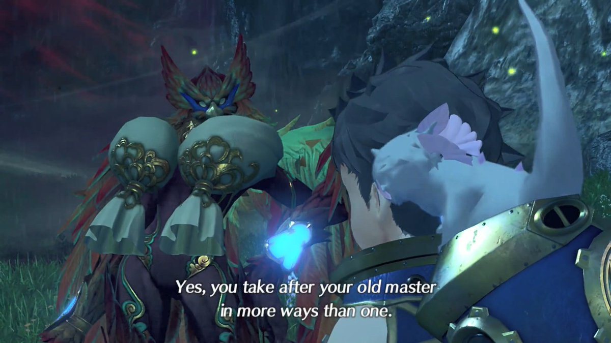 Suzaku/Roc's reawakening is really good since he's really the first example you get of the blade cycle that's talked about in the previous chapter. This is also the first time we see how Drivers rub off on their Blade which is super important in the long run  #Xenoblade2