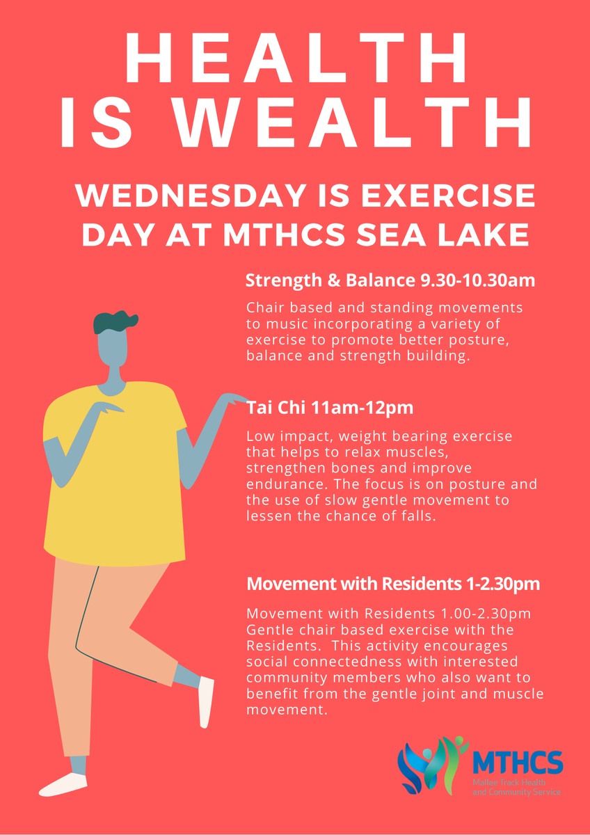 MalleeTrack's tweet photo. Moving helps to keep things working! Wednesdays are Exercise Day at MTHCS Sea Lake @malleetrack https://t.co/WpJ3WFGxTw