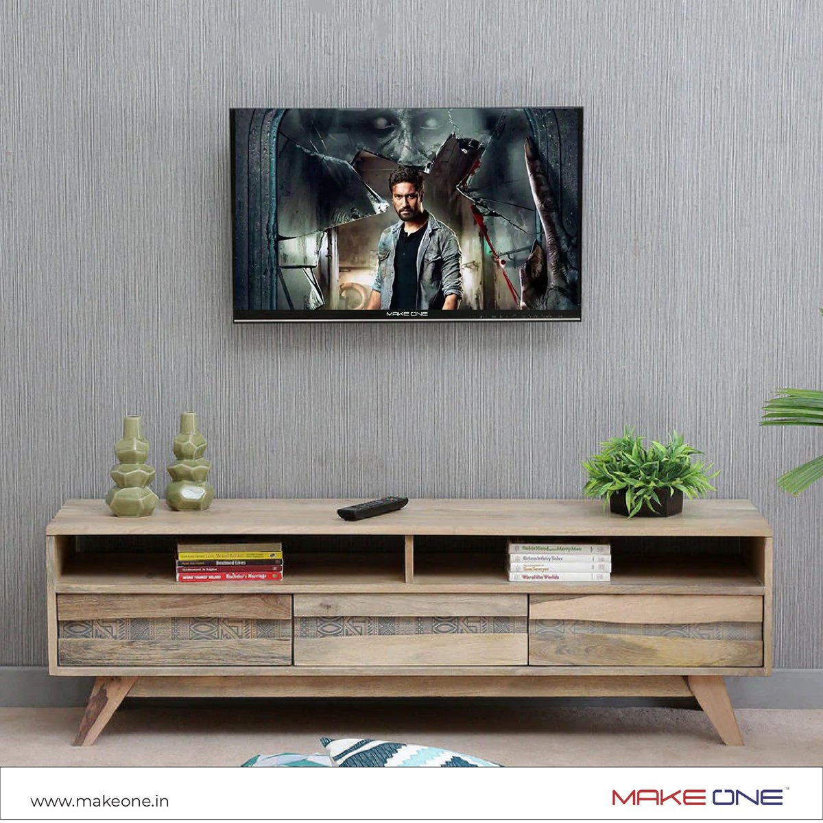 MakeOne_in's tweet image. Improve your movie watching experience on #MakeOne 55 inch Smart #LED #TV MKO-TS55SM3325 that brings out depth, realism, and colors as seen by the human eye.