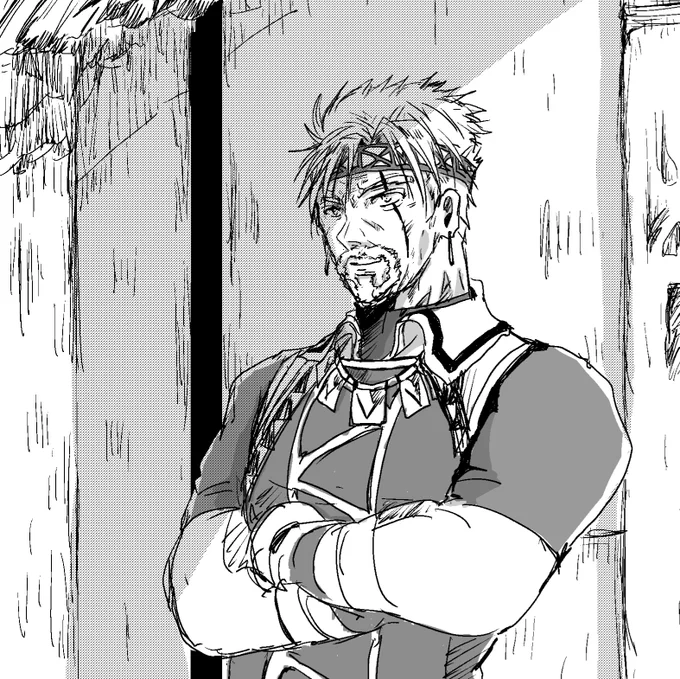 幻想水滸伝3はクリスが一番好きなんだけど同じくらい大好きなキャラがカラヤの戦士ビッチャム。幻水2でルシアを助け出したの好きすぎて無理…42歳178㎝とかいう設定もヤバい…萌え大混雑… 