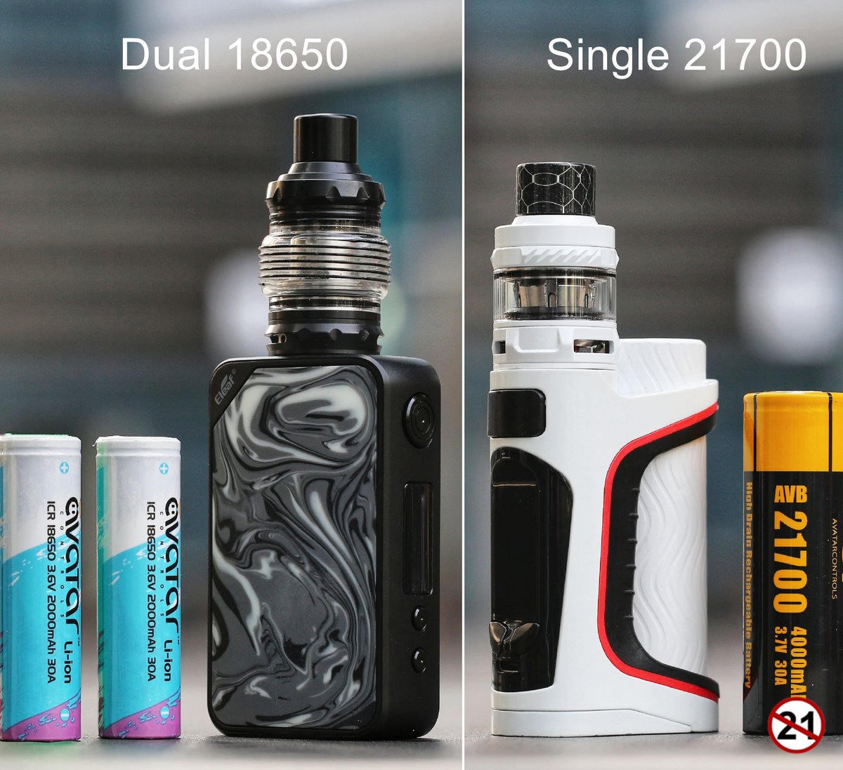 EleafGlobal's tweet photo. Dual 18650 or Single 21700? Which one is your choice?
#Eleaf #istickmix #istickpicox #eleafistickpico
Warning: This product may contain nicotine. Nicotine is an addictive chemical. Our products are restricted to adults 21+ only. ⠀ https://t.co/f9AvxpEku6