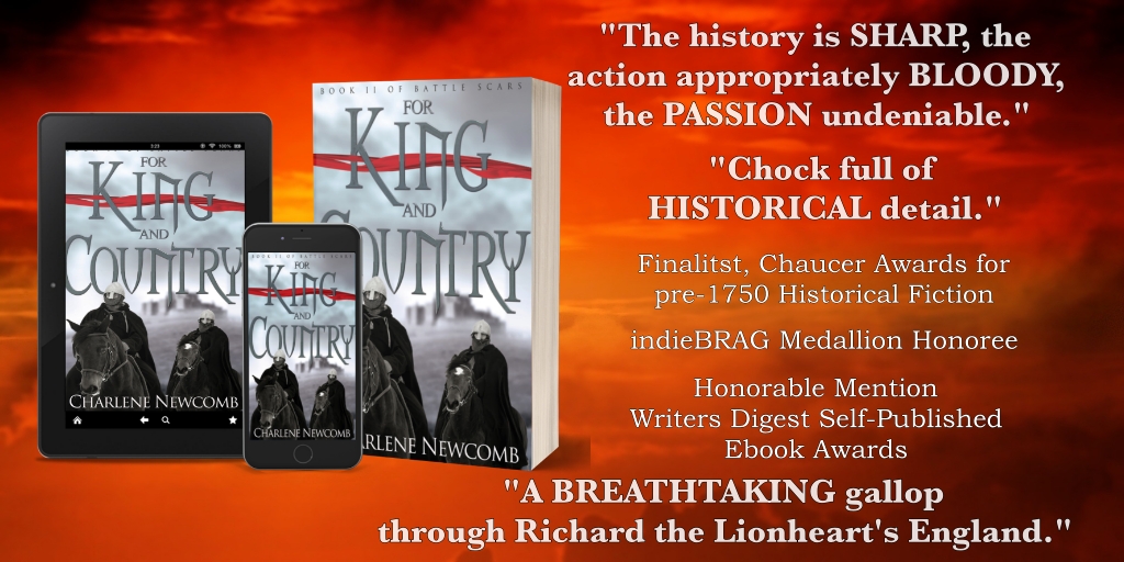 Lionheart's knights fought the enemy in the Holy Land.
Now they must fight him in England
viewbook.at/KingCountry

FOR KING AND COUNTRY 
Award-winning #medievalfiction #HistoricalFiction #LGBTQ