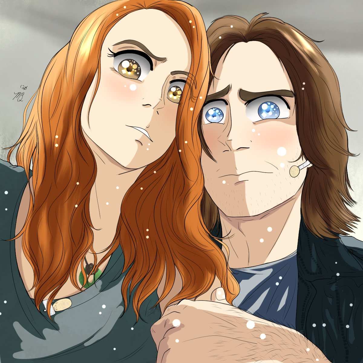 MegsDreamDesign's tweet photo. Ready for the new #CRLive #C2E2 this week-this is when I drew @Marisha_Ray βs & @matthewmercer βs selfie before theyβre prepared for the stage in 2016 #criticalrolelive #CriticalRoleArt #criticalroleredraw #criticalrolefanart #art @CriticalRole https://t.co/zgEtaupeOz