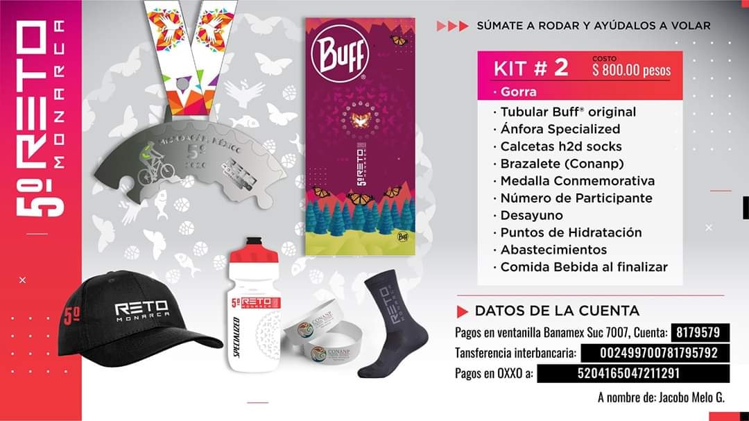 RetoMonarca's tweet photo. 🗣️ Seguimos con las Inscripciones

🚦KIT #2️⃣ 2️⃣

💲8️⃣0️⃣0️⃣ https://t.co/1qrrYzdVFc