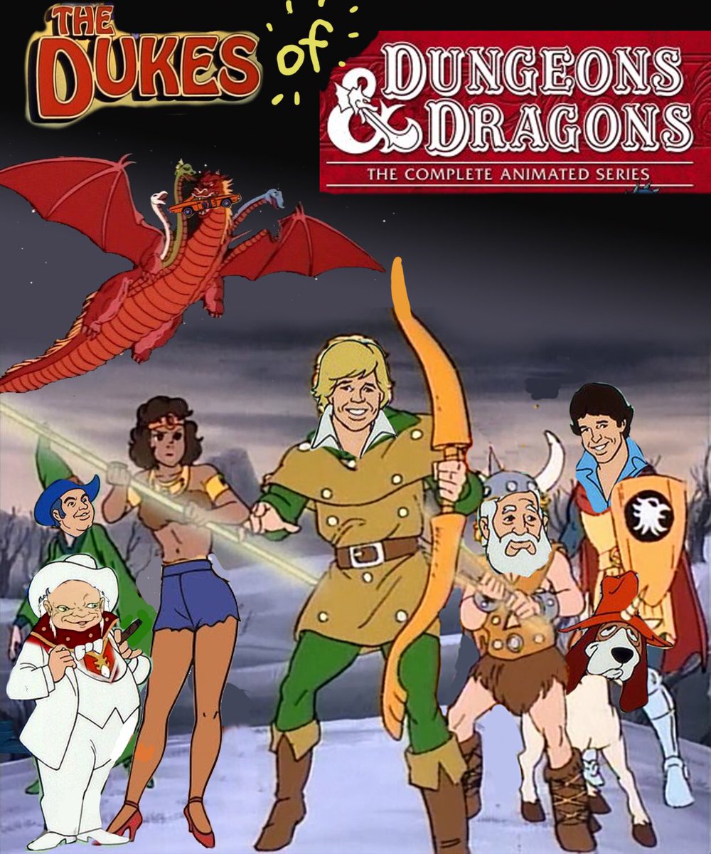 jonstreehouse's tweet photo. I had to do it. #dungeonsanddragons #DukesofHazzard #cartoons #Mashup https://t.co/eJBpooQTKM