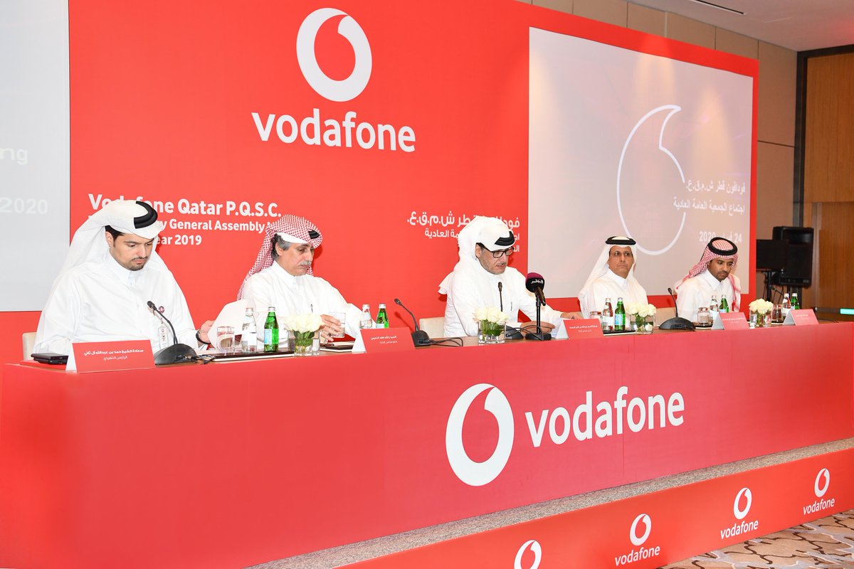 Distribution of a cash dividend of 5% of the nominal share value approved at Vodafone Qatar’s Ordinary General Assembly, attended by Vodafone Qatar Chairman H.E. Mr. Abdulla Bin Nasser Al Misnad and the company’s Board Members.

vodafone.qa/en/about-us/me…