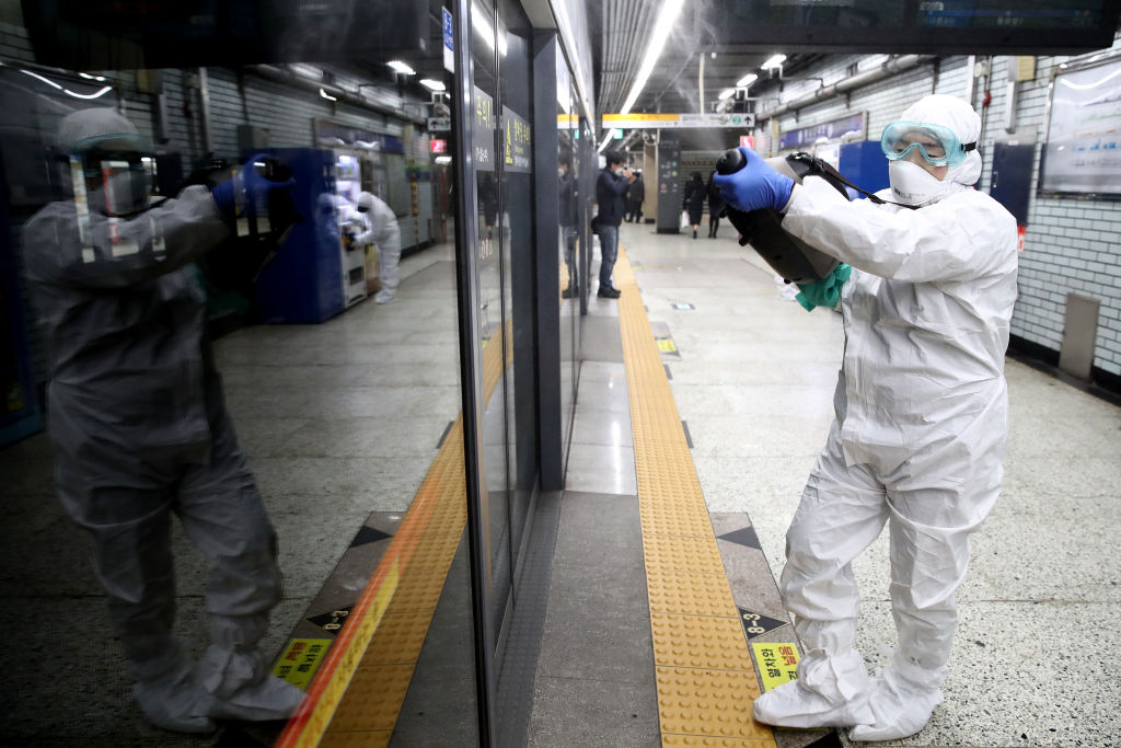 Sustained community spread has been reported in South Korea, making it the worst-infected country outside China. 

Sustained community spread means that people have been infected with the virus, but how or where they became infected is not known, and the spread is ongoing.