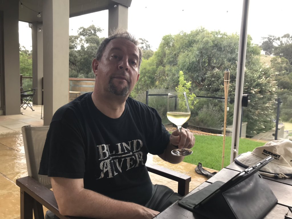 Hi <a href="/BlindRiverBand/">Blind River Band</a> Will &amp; Harry we are sat in rainy Australia with a cold one listening to you in the rain - happy holiday #memoriesofbloodstock