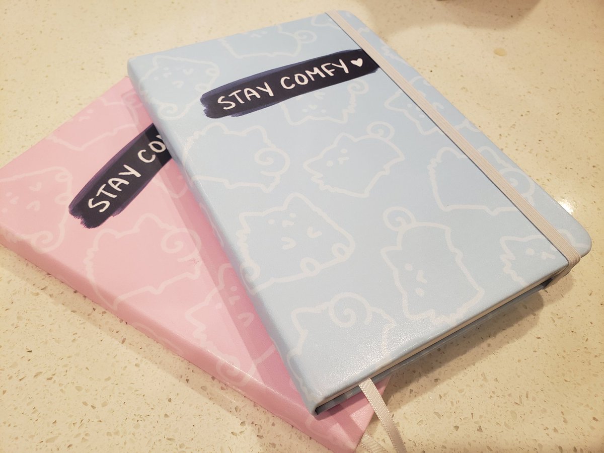 custom stay comfy sketchbooks soon ? each order will come with a doodle/signature ✏❤? only have ~20 of each. 