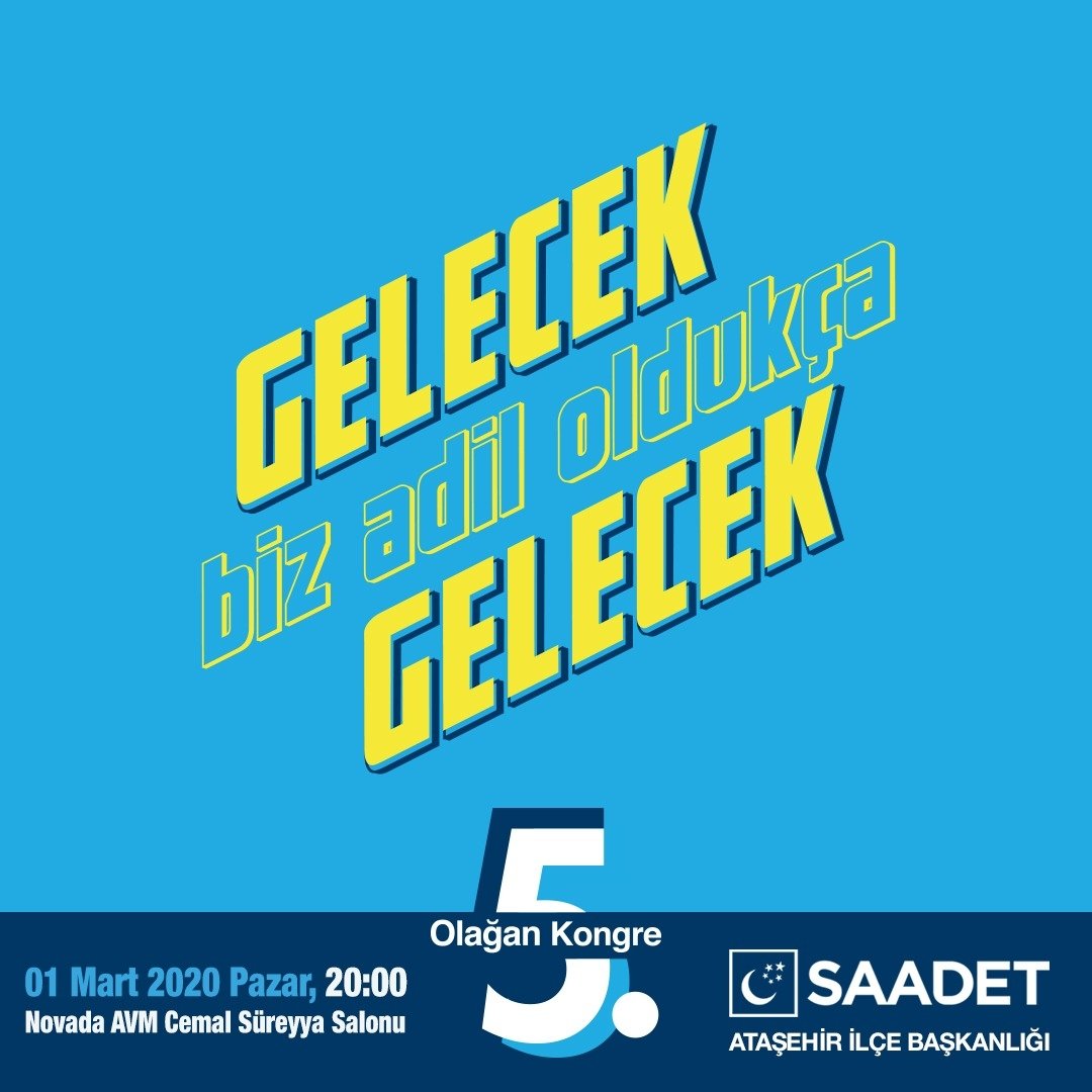 GELECEK  #BizAdilOldukça GELECEK
#GelecekSaadetileGelecek
📍Novada Nikah Salonu
📆1 Mart Pazar ⌚20:00