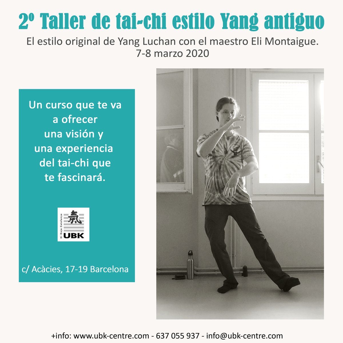 UBKKiDojo's tweet photo. No te pierdas el 7-8 marzo el 2.º TALLER DE TAI_CHI ESTILO YANG ANTIGUO: el estilo original de Yang Luchan, con Eli Montaigue. "Vive el Tai-chi de cuando solo había en China."
Es el #TaiChi de #YangLuchan, de donde derivan todas las versiones de la Forma Larga que ahora conocemos https://t.co/8AxqBEgGR2