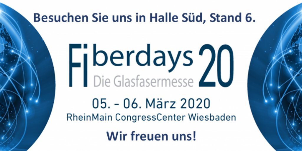 Visit NDIX at the <a href="/BREKOverband/">BREKO</a> #fiberdays 2020, Halle Süd - Stand 6.
